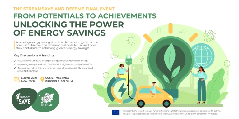 DEESME & streamSAVE Final Event “From potentials to achievements: Unlocking the power of energy savings.”
