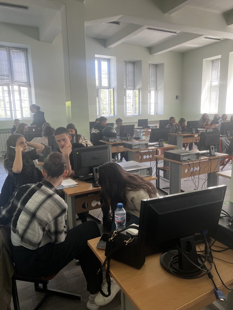 Up&Up for Digital Society Workshop at the National High School in Finance and Business in Sofia, Bulgaria